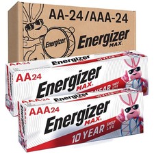 Long Lasting Alkaline Batteries, 24 AA 24 AAA Pack