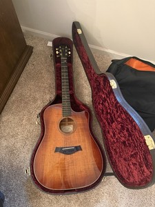 Beautiful RARE 2014 Taylor K20ce Island Vine Neck Acoustic Electric W/Orig case