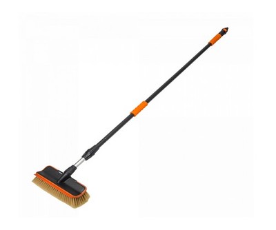 Waschbürste SOFT-Bürste Teleskopstiel 140-300cm mit Wasserdurchflussschalter