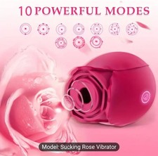 Rose Massager Strong Vibration, Water Resistant, 10 Settings, Rechargeable