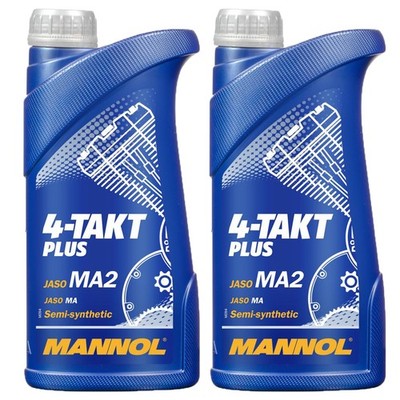 2 LITER MANNOL 10W-40 4-TAKT PLUS MOTORÖL MOTORRAD-ÖL JASO MA M2 API SL 10W40