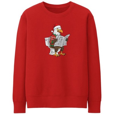Erwachsene Weihnachten Adler Sweatshirt lustig Cartoon Adler lesen Zeitung Xmas...