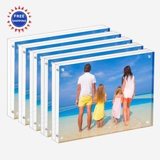 Acrylic Picture Frame 5x7 5 Pack Meetu Clear Freestanding Double Sided 20mm