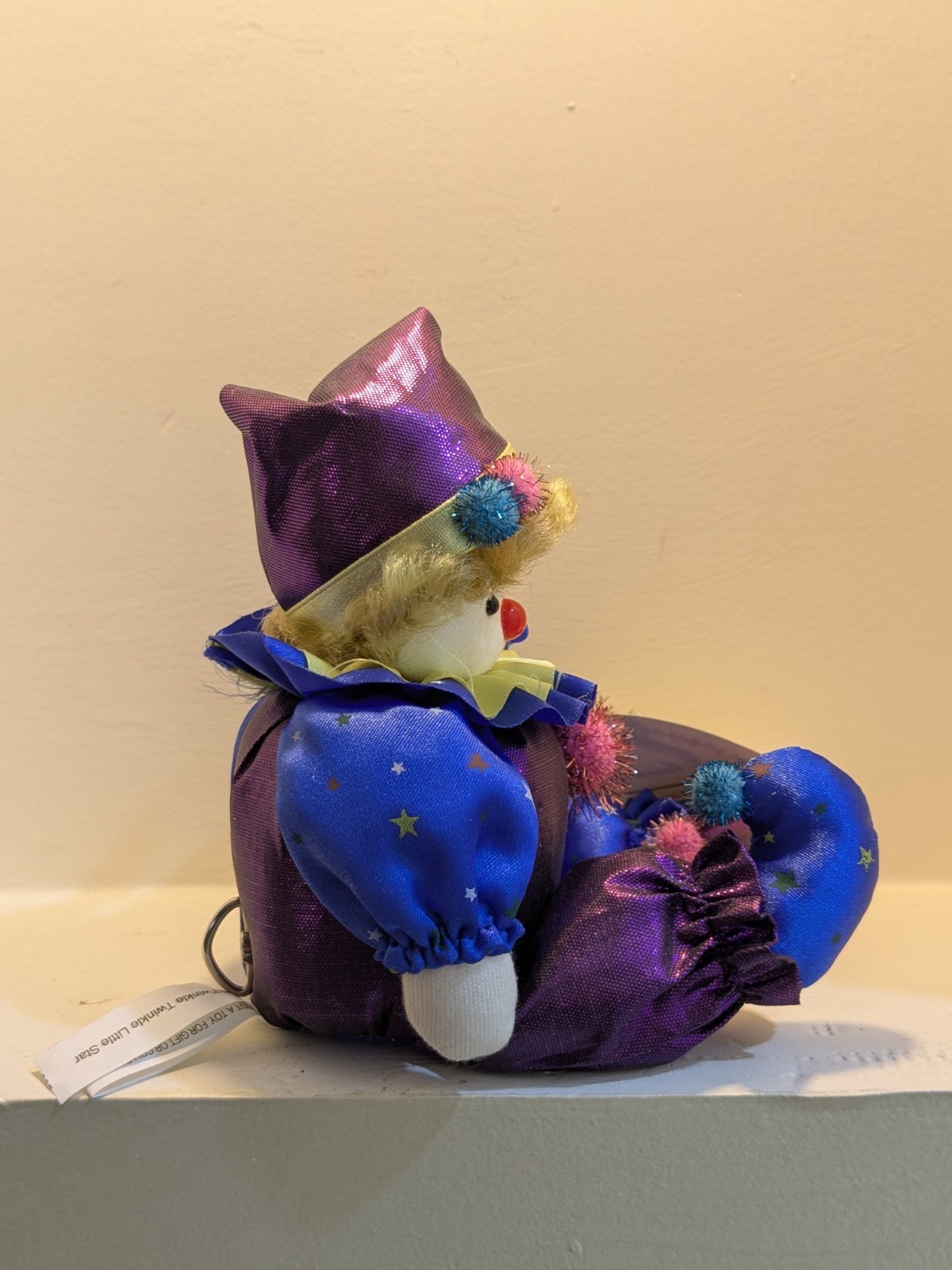 Handmade Musical Clown Doll Plush - Vintage Style Collectible Gift thumbnail 6