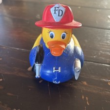 Cute fire department rubber duck