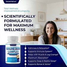 NEW Magnesium Complex 1000mg Made with 7 Elemental Magnesium 90 Capsules - Image 3
