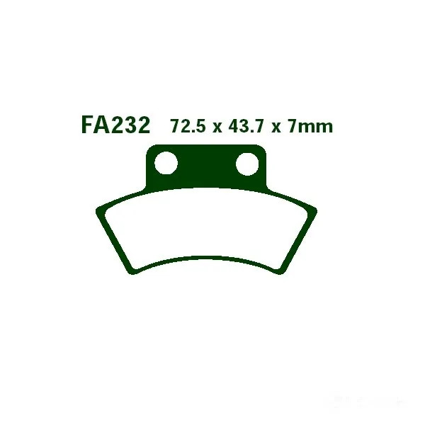 Bremsbelag FüR Feststellbremse Ebc , FA232TT FüR Polaris Sportsman 500 4WD 1996--image