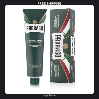 Proraso Refreshing Shaving Cream 5.2 oz Menthol Eucalyptus for All Skin Types