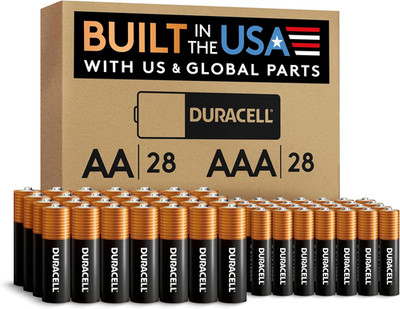 Duracell Coppertop AA + AAA Batteries, 56 Count (Pack of 1), Re-Closable for Qui