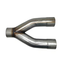 Exhaust Y Pipe 3.00 Single Inlet to 3.00 Dual Outlets WYP-300 Steel Wesdon Exhau