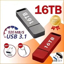 16TB USB 3.2 Type-C Flash Drive Metal Pen Drive Memory Stick PC Laptop Notebook