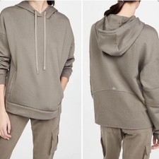 Alo Yoga Women  s Interval Hoodie, Olive Branch, XS