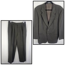 GIORGIO ARMANI MANI Vtg 90s Pinstripe Suit Italy Men's 40R 31x28.5 Timeless Lux