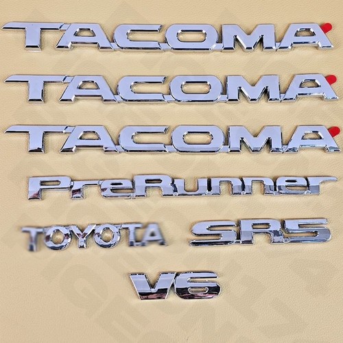 Fit For 2005-2015 Tacoma PreReunner SR5 V6 Chrome Emblems Replacement 7pcs set