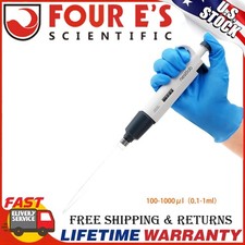 100-1000μl（0.1-1ml） Micropipette Adjustable Pipette Single Channel Pipettor New