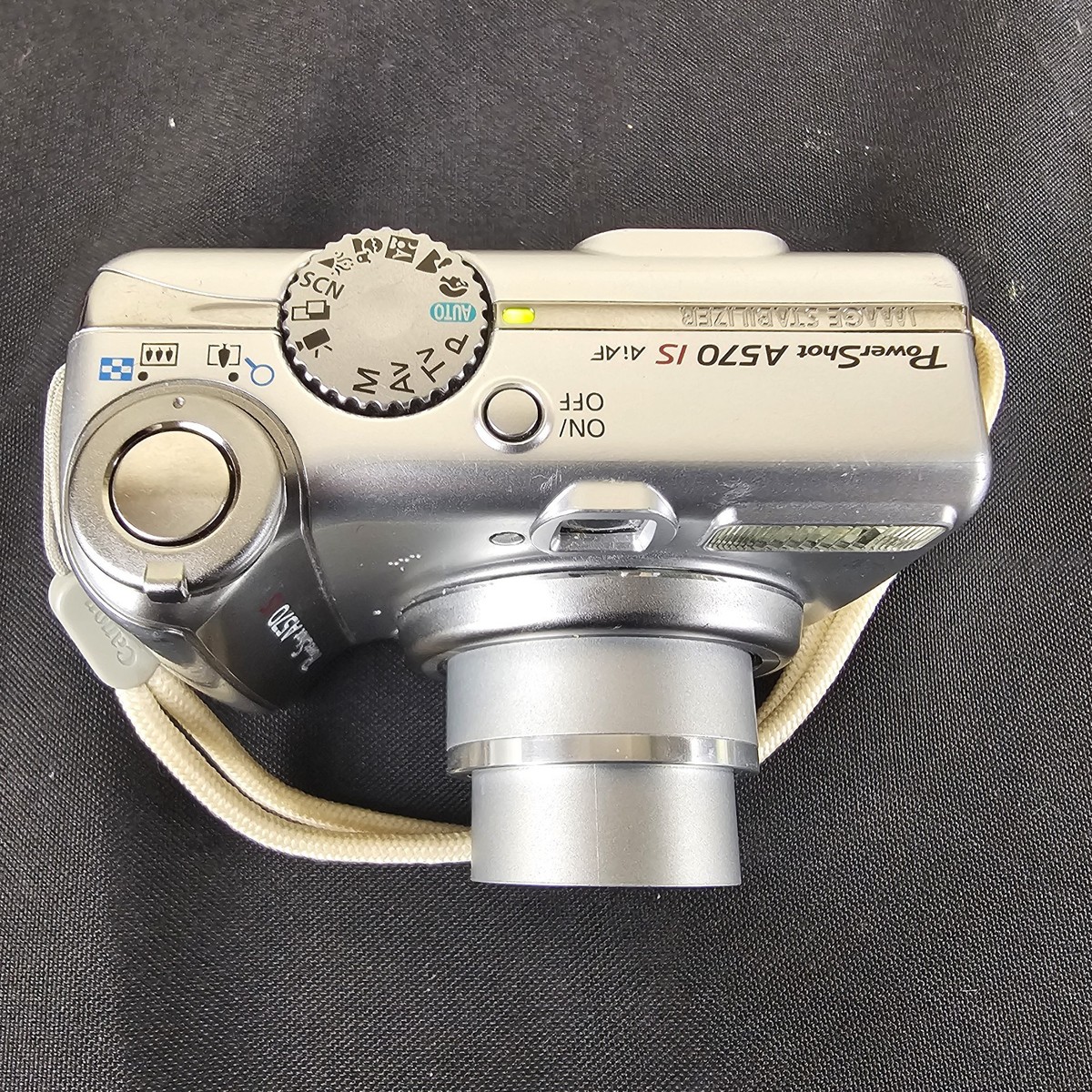 Canon PowerShot A570 IS Digital Camera - Silver Tested Works