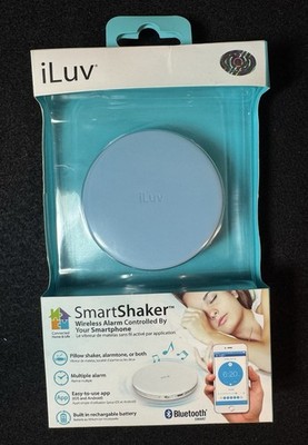 iLuv SmartShaker Wireless Bluetooth App Controlled Bed Shaker Alarm Blue NEW
