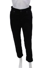 AG Adriano Goldschmied Womens Zipper Fly High Rise Slim Straight Jeans Black 27