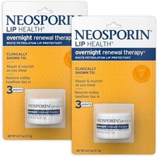 Neosporin Lip Health Overnight Renewal Therapy Pack of 2 Lip Protectant 0.27oz