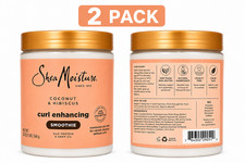 SheaMoisture Smoothie Curl Enhancing Cream for Thick Curly Hair Coconut-20oz 2pc