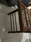 VTG Folding Chair Brown Bamboo Tortoise Rattan Boho Tiki Vintage Coastal — photo 4