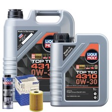 Motoröl 0W30 LIQUI MOLY Top Tec 4310 6L+MAHLE Ölfilter +Spülung Motoröl 0W30 LIQUI MOLY Top Tec 4310 6L+MAHLE Ölfilter +Spülung
