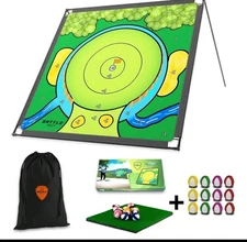 Battle Golf Chipping Game – Portable Indoor/Outdoor Practice Set for 8