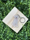 White Labrador Retriever Dog Acrylic Keyring Dog Lovers Owner Christmas Birthday