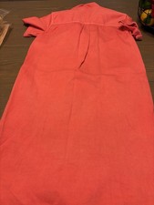 Gap NWT Polo Shirt Dress Women’s S Tall  Casual Boho Pockets Coral Color E-18