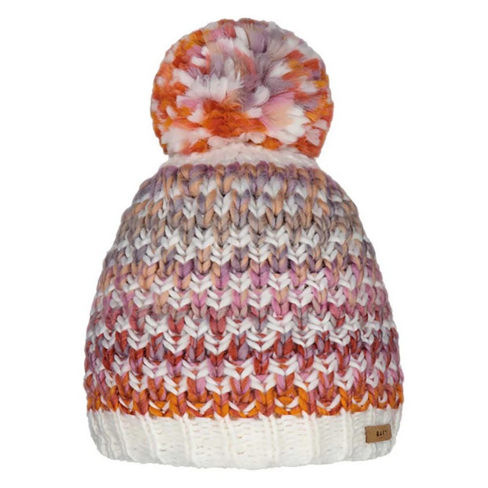 Womens Barts Nicole Bobble Pom Pom Knit Beanie Ski Hat Berry - Image 3