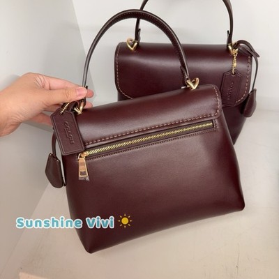 NWT Coach Emory Top Handle Bag Smooth leather CCE54 Gold/ESPRESSO