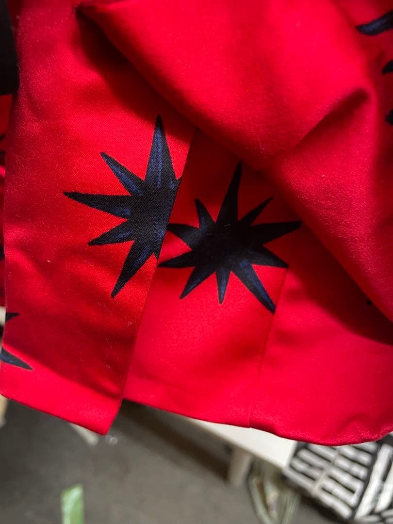 Christian Dior Vintage Jacket Red Black Stars Moon Motif Size 38 thumbnail 9