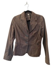 Banana Republic Women s Brown Blazer Jacket With Pockets Size: Medium