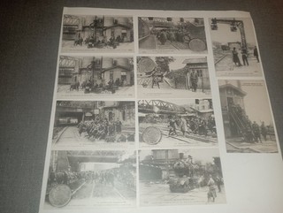 Lot de 10 CPA anciennes grève des cheminots 1910
