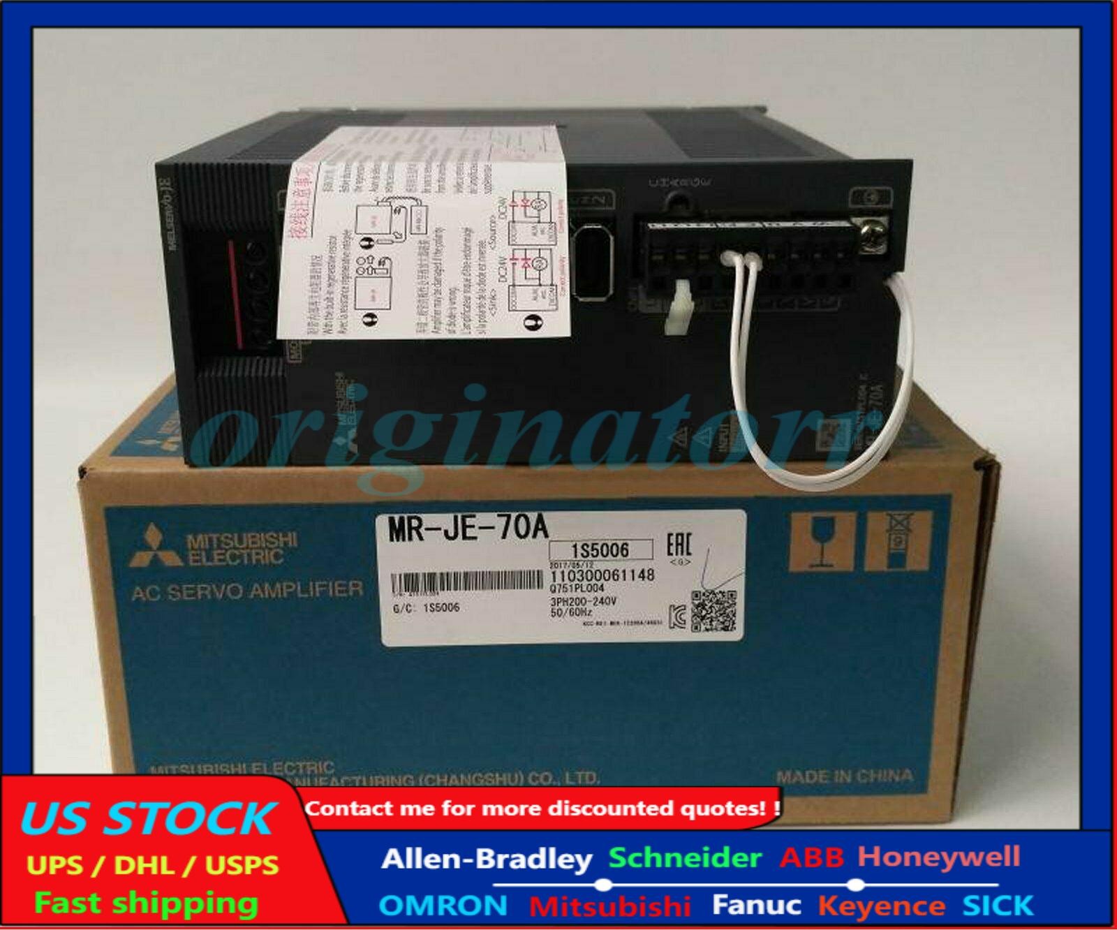 Mitsubishi MR-JE-70A Servo Drive One New MRJE70A Fast Shipping  US Free TAX