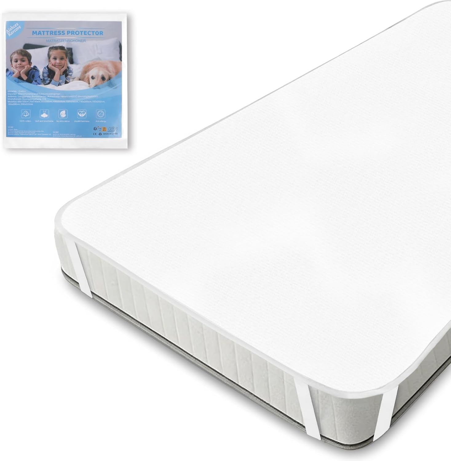 Matratzenschoner 90x200cm 100 Baumwolle Molton Matratzenauflage 90x200 - 7090₽