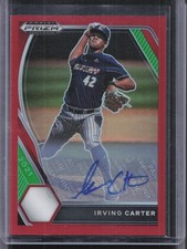 2021 Panini Prizm Draft Picks #PDP152 Irving Carter Red Auto #/50