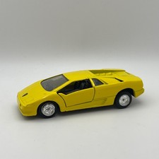 Vintage MC Toy Yellow Lamborghini Diablo 1:40 Diecast Toy Car Pull Back D2