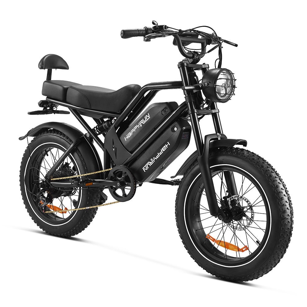 NEW 2025 HappyRun G70 Dual Battery Seat Cargo Electric Bike