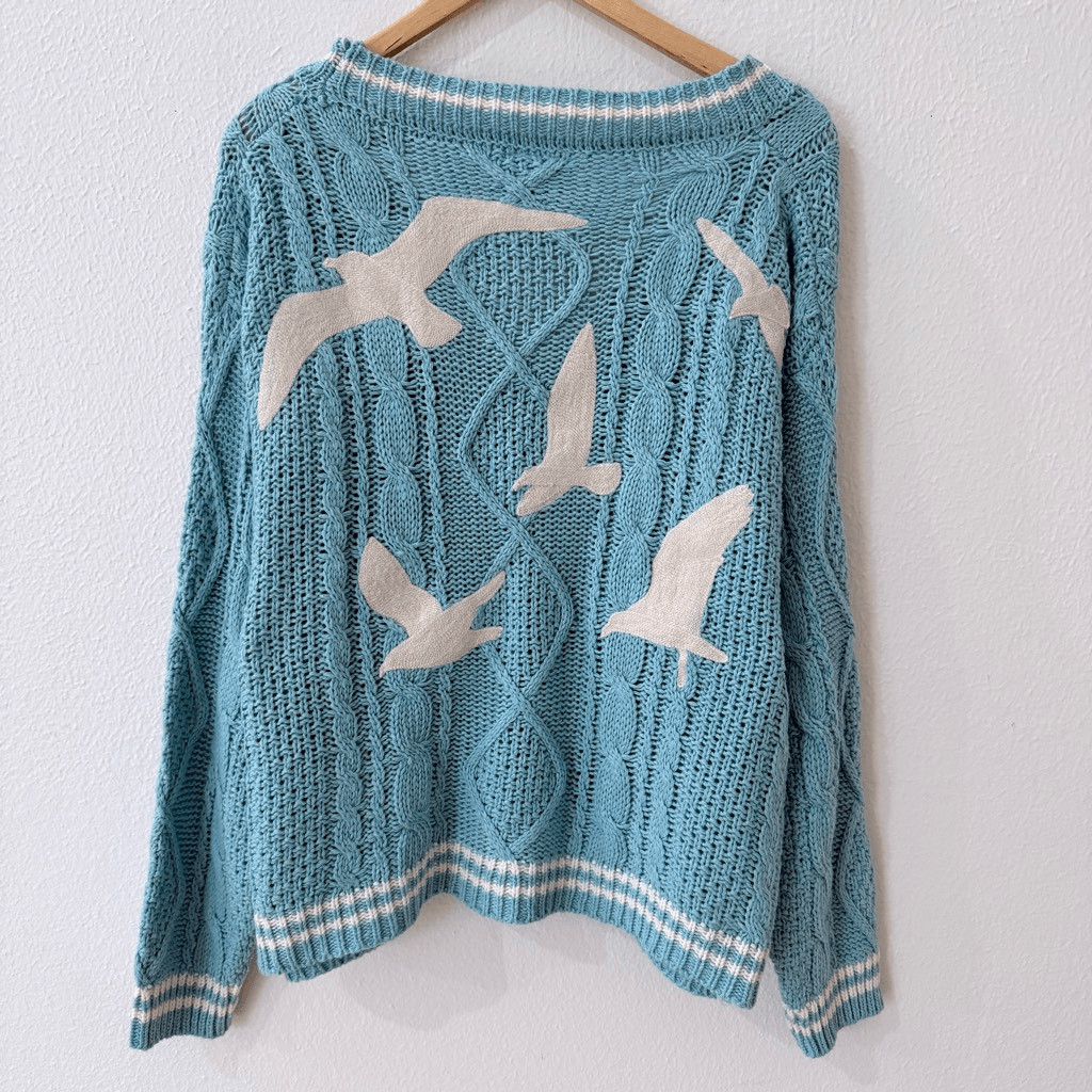 Taylor Swift 1989 Taylor's Version Women's Size XS/S Blue Knit Cardigan Sweater image 3
