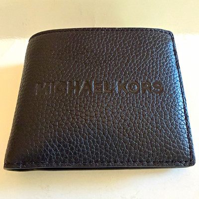 Michael Kors Cooper Men s Black Bifold Wallet w/ Coin Pocket, Card Slots
