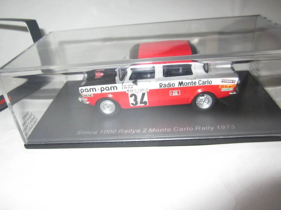 Spark 1/43 Simca 1000 Rally 2 Rally di Montecarlo 1973 #34 B Fiorentino - Immagine 2 di 4