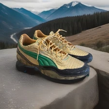 3049) PUMA DRIFT CELL MEIO METALLIC GOLD CROC GREEN 183486-01 Men’s Size 10.5 US