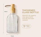Nellyke 17Oz Glass Liquid Soap Dispenser with Wood Grain Design Pump — photo 6
