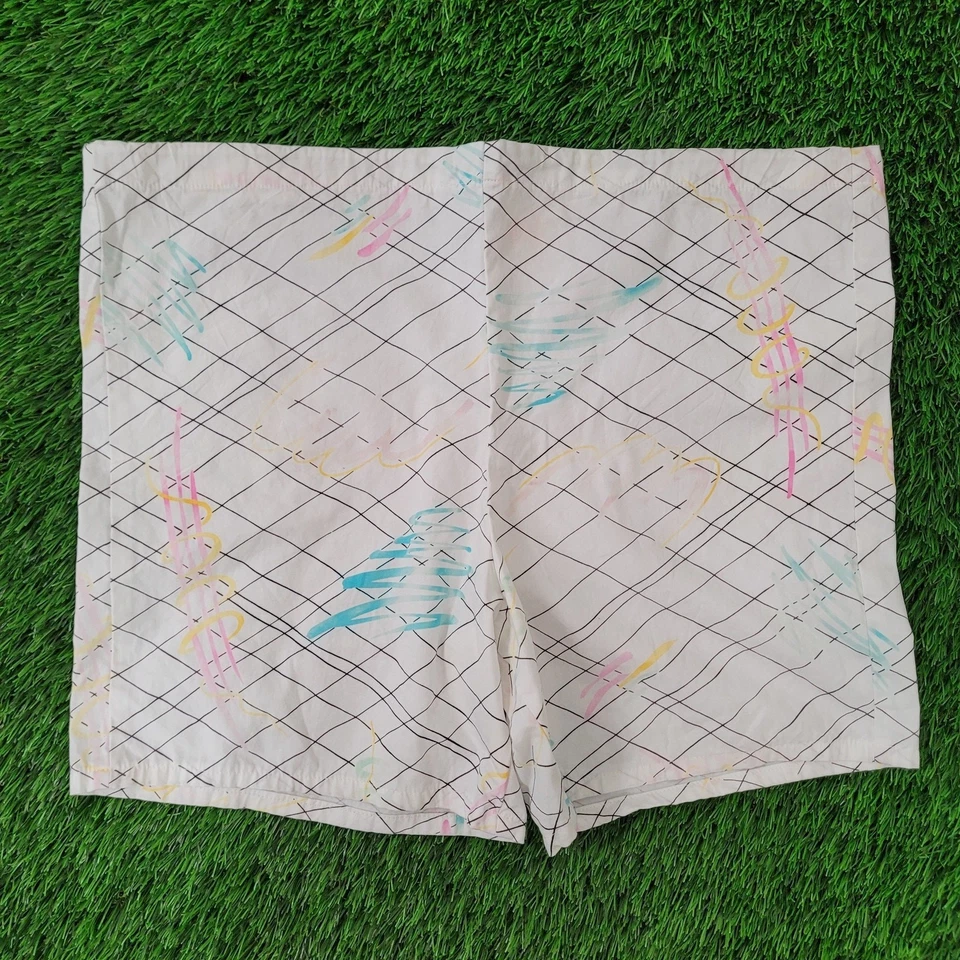 Pantalones Cortos de Natación Sundek Vintage Años 80 Grandes 20x6 Cuadrados Blancos Foto 2 de 4