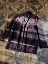 J.Crew Vintage Suede Leather Car Coat M Brown Mid-Length Men's Jacket