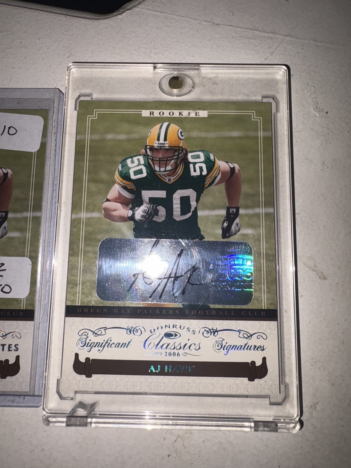 2006 DONRUSS CLASSICS SIGNIFICANT SIGNATURES-PLATINUM #155 AJ HAWK /25 PACKERS