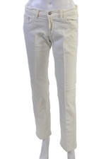 J Brand Womens White Straight Jeans Mid Rise 98 Cotton Size 26