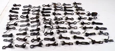 HUGE LOT OF (76) ASSORTED HO SCALE METAL KNUCKLE COUPLERS - SOME w/HOOKS+SPRINGS