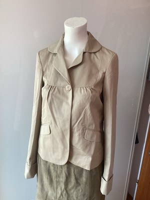 APART Damen Jacket Blazer Gr. 36 Beige Baumwolle/Polyester NP. 89  NEU